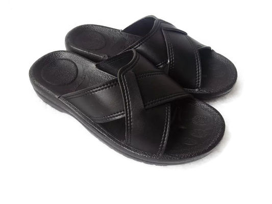کفش تمیز کننده ضد استاتیک سیاه و سفید PU Slipper Esd Cleanroom